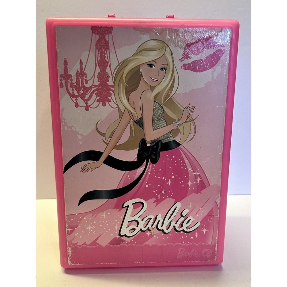 Barbie Doll Carrying Case Pink Plastic Storage Trunk Tara‎ Toy Corp 12555 2009
